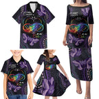 Australia Aboriginal Dot Arts Family Matching Puletasi and Hawaiian Shirt Fight Cancer In All Colors