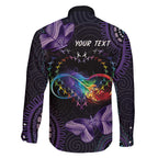 Australia Aboriginal Dot Arts Family Matching Short Sleeve Bodycon Dress and Hawaiian Shirt Fight Cancer In All Colors