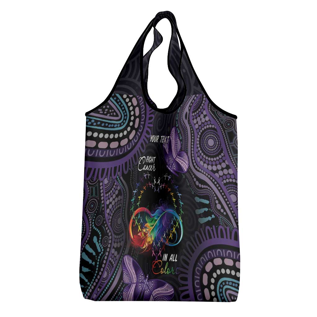 Australia Aboriginal Dot Arts Grocery Bag Fight Cancer In All Colors