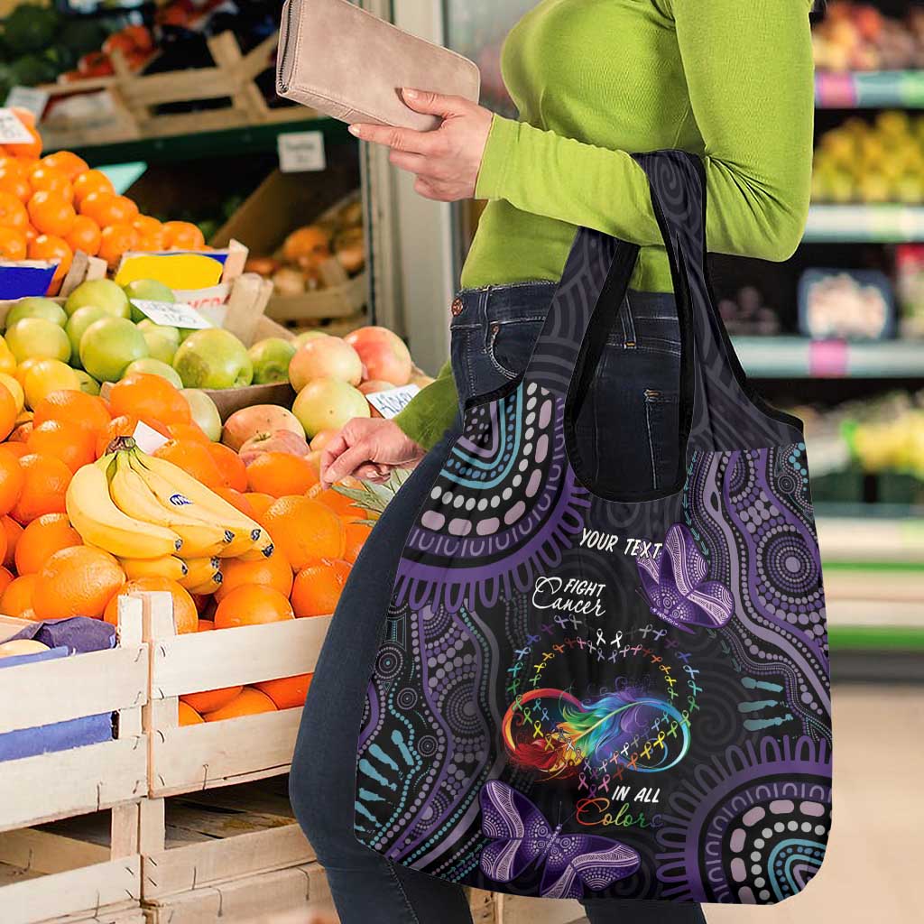 Australia Aboriginal Dot Arts Grocery Bag Fight Cancer In All Colors