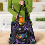 Australia Aboriginal Dot Arts Grocery Bag Fight Cancer In All Colors