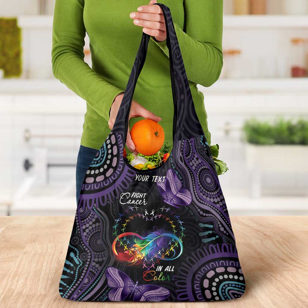 Australia Aboriginal Dot Arts Grocery Bag Fight Cancer In All Colors