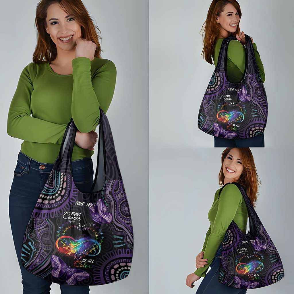 Australia Aboriginal Dot Arts Grocery Bag Fight Cancer In All Colors