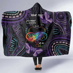 Australia Aboriginal Dot Arts Hooded Blanket Fight Cancer In All Colors