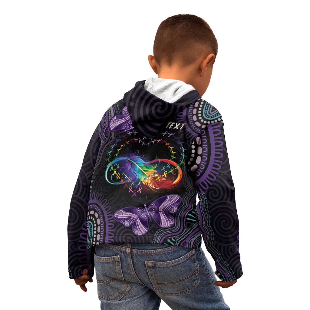Australia Aboriginal Dot Arts Kid Hoodie Fight Cancer In All Colors