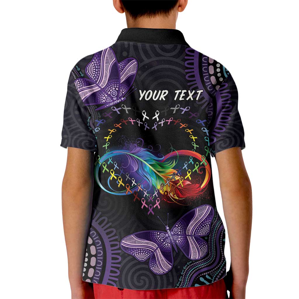 Australia Aboriginal Dot Arts Kid Polo Shirt Fight Cancer In All Colors