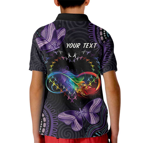 Australia Aboriginal Dot Arts Kid Polo Shirt Fight Cancer In All Colors