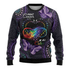 Australia Aboriginal Dot Arts Personalized Ugly Christmas Sweater Fight Cancer In All Colors