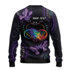 Australia Aboriginal Dot Arts Personalized Ugly Christmas Sweater Fight Cancer In All Colors