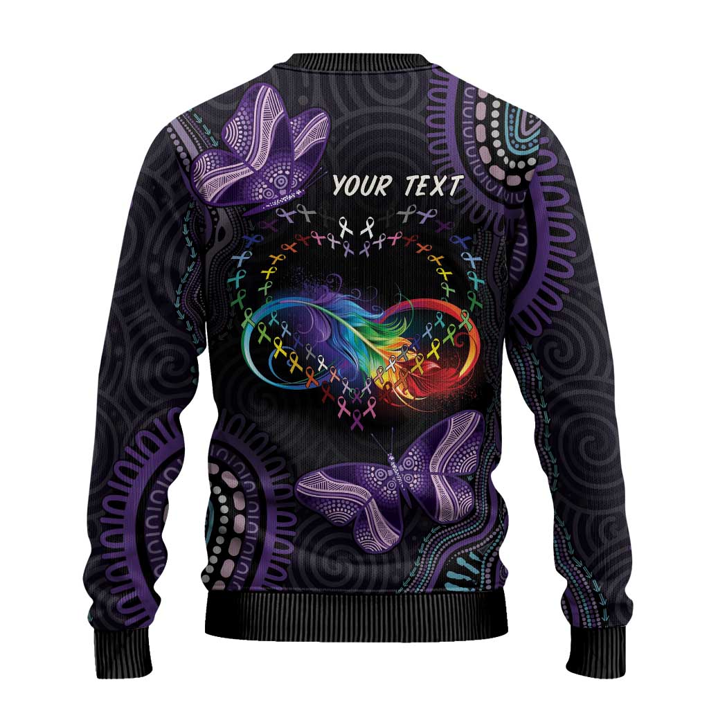 Australia Aboriginal Dot Arts Personalized Ugly Christmas Sweater Fight Cancer In All Colors