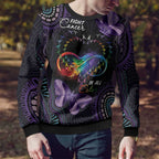Australia Aboriginal Dot Arts Personalized Ugly Christmas Sweater Fight Cancer In All Colors