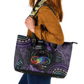 Australia Aboriginal Dot Arts Leather Tote Bag Fight Cancer In All Colors