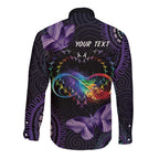 Australia Aboriginal Dot Arts Long Sleeve Button Shirt Fight Cancer In All Colors