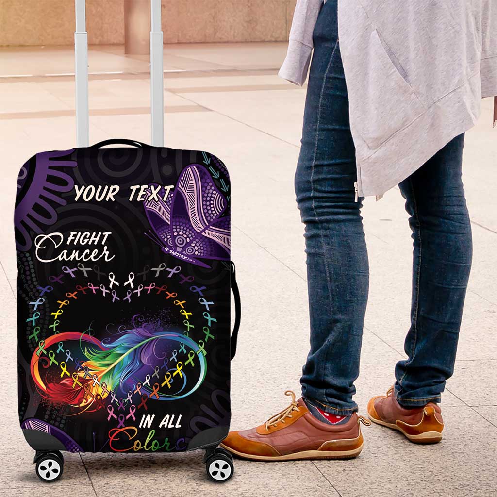 Australia Aboriginal Dot Arts Luggage Cover Fight Cancer In All Colors