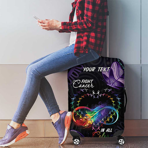 Australia Aboriginal Dot Arts Luggage Cover Fight Cancer In All Colors