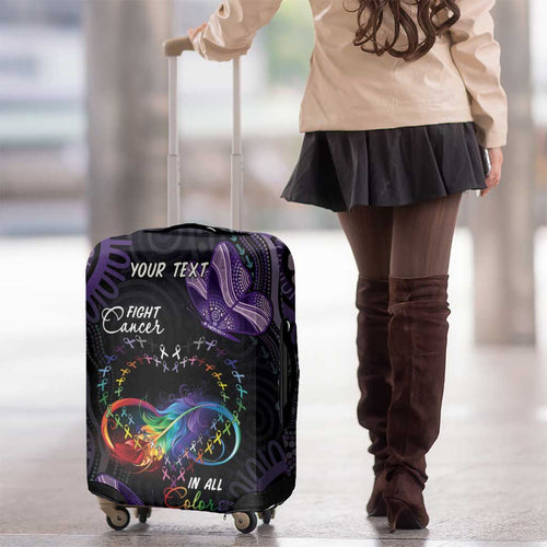Australia Aboriginal Dot Arts Luggage Cover Fight Cancer In All Colors