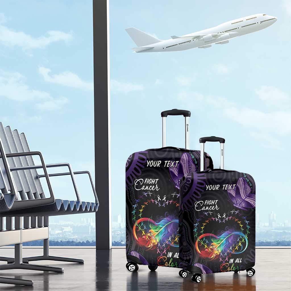 Australia Aboriginal Dot Arts Luggage Cover Fight Cancer In All Colors