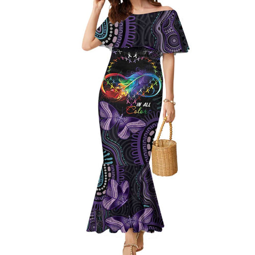 Australia Aboriginal Dot Arts Mermaid Dress Fight Cancer In All Colors