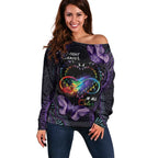 Australia Aboriginal Dot Arts Off Shoulder Sweater Fight Cancer In All Colors