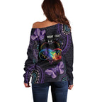 Australia Aboriginal Dot Arts Off Shoulder Sweater Fight Cancer In All Colors