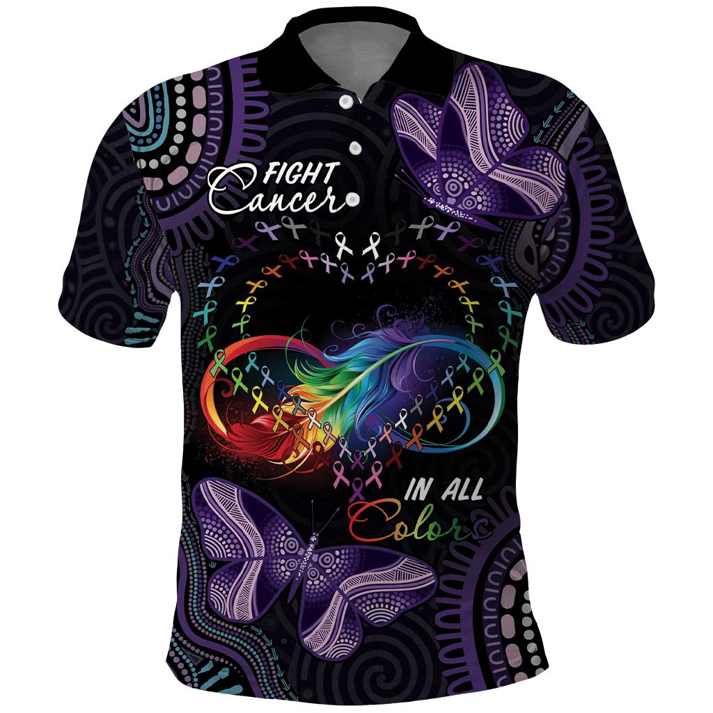 Australia Aboriginal Dot Arts Polo Shirt Fight Cancer In All Colors