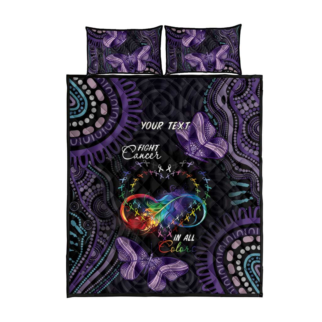 Australia Aboriginal Dot Arts Quilt Bed Set Fight Cancer In All Colors