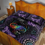 Australia Aboriginal Dot Arts Quilt Bed Set Fight Cancer In All Colors