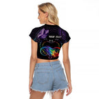 Australia Aboriginal Dot Arts Raglan Cropped T Shirt Fight Cancer In All Colors