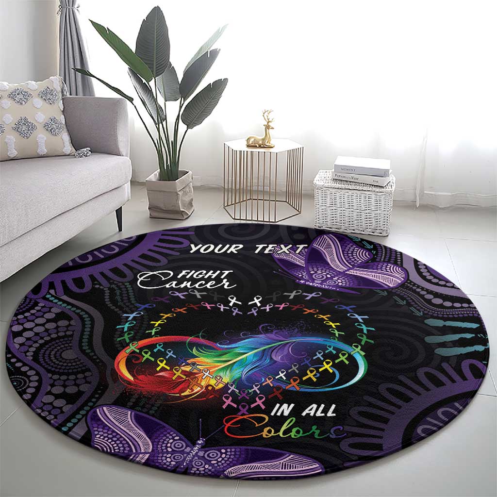 Australia Aboriginal Dot Arts Round Carpet Fight Cancer In All Colors