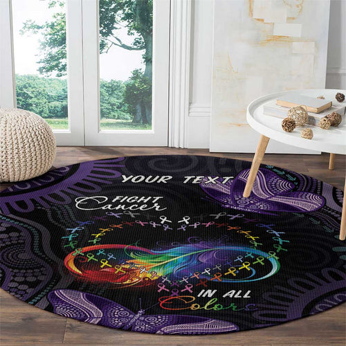 Australia Aboriginal Dot Arts Round Carpet Fight Cancer In All Colors