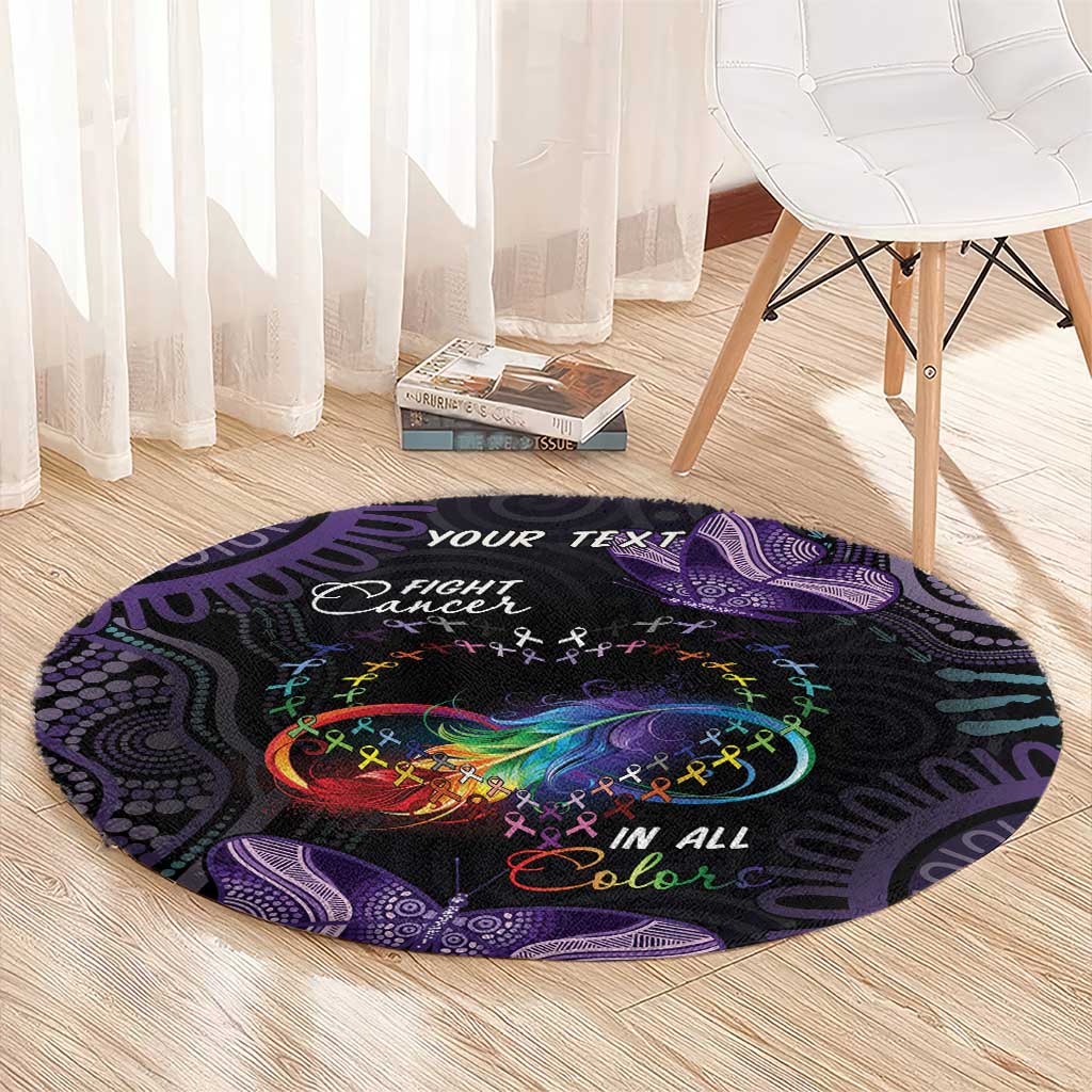 Australia Aboriginal Dot Arts Round Carpet Fight Cancer In All Colors