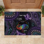 Australia Aboriginal Dot Arts Rubber Doormat Fight Cancer In All Colors
