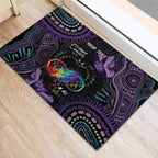 Australia Aboriginal Dot Arts Rubber Doormat Fight Cancer In All Colors