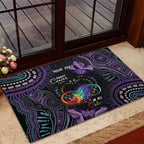 Australia Aboriginal Dot Arts Rubber Doormat Fight Cancer In All Colors