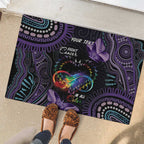 Australia Aboriginal Dot Arts Rubber Doormat Fight Cancer In All Colors