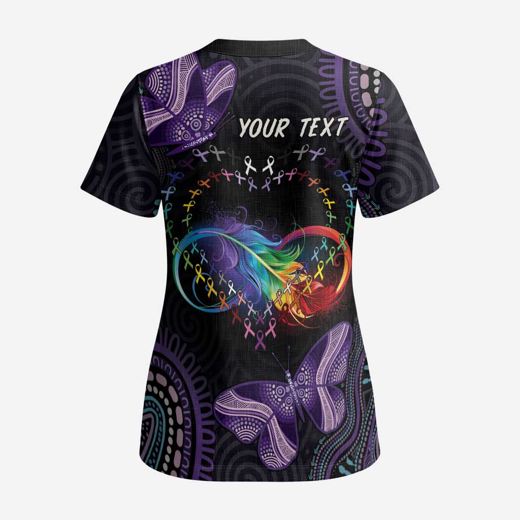 Australia Aboriginal Dot Arts Scrub Top Fight Cancer In All Colors - Aussie Hoodie