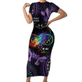Australia Aboriginal Dot Arts Short Sleeve Bodycon Dress Fight Cancer In All Colors