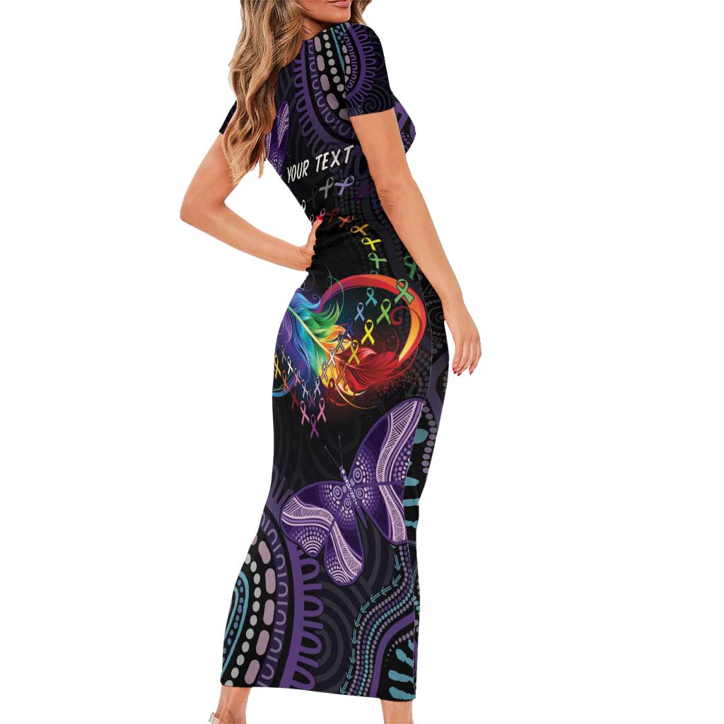 Australia Aboriginal Dot Arts Short Sleeve Bodycon Dress Fight Cancer In All Colors