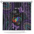 Australia Aboriginal Dot Arts Shower Curtain Fight Cancer In All Colors