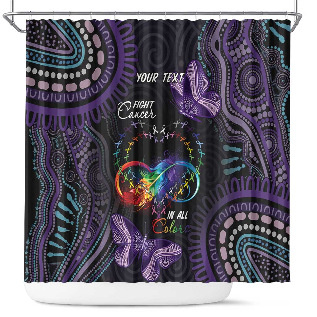 Australia Aboriginal Dot Arts Shower Curtain Fight Cancer In All Colors