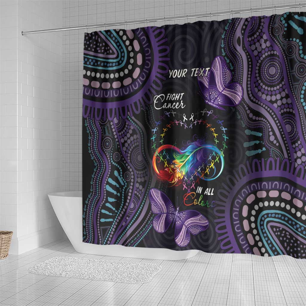 Australia Aboriginal Dot Arts Shower Curtain Fight Cancer In All Colors