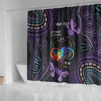 Australia Aboriginal Dot Arts Shower Curtain Fight Cancer In All Colors