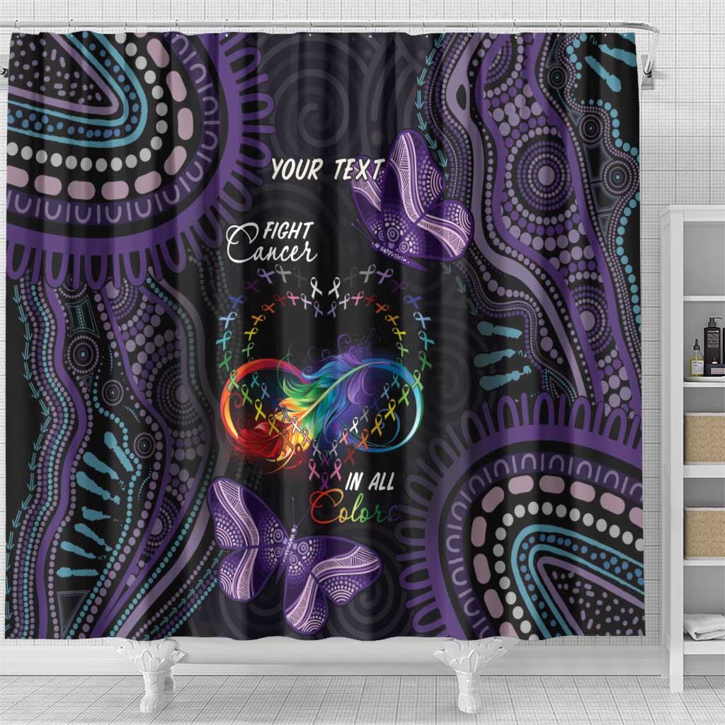Australia Aboriginal Dot Arts Shower Curtain Fight Cancer In All Colors