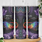 Australia Aboriginal Dot Arts Skinny Tumbler Fight Cancer In All Colors