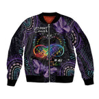 Australia Aboriginal Dot Arts Sleeve Zip Bomber Jacket Fight Cancer In All Colors