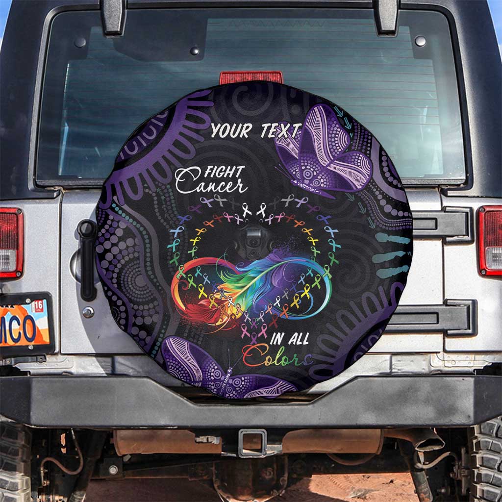 Australia Aboriginal Dot Arts Spare Tire Cover Fight Cancer In All Colors