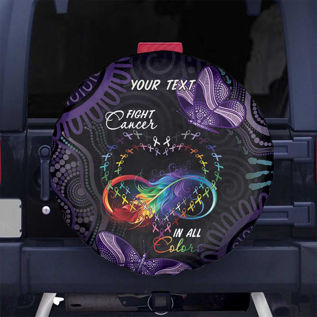 Australia Aboriginal Dot Arts Spare Tire Cover Fight Cancer In All Colors