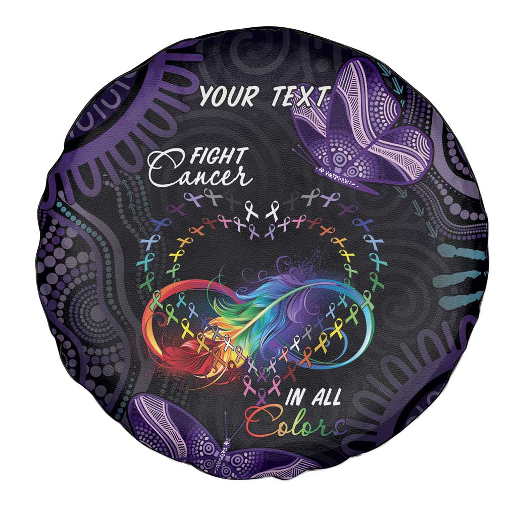 Australia Aboriginal Dot Arts Spare Tire Cover Fight Cancer In All Colors