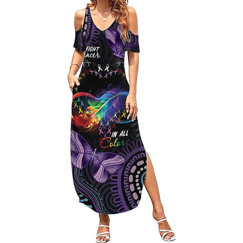 Australia Aboriginal Dot Arts Summer Maxi Dress Fight Cancer In All Colors
