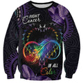 Australia Aboriginal Dot Arts Sweatshirt Fight Cancer In All Colors